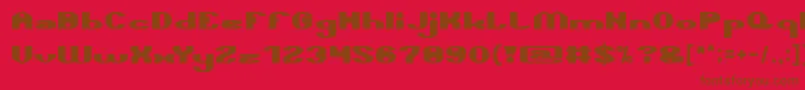 TakeMeHome Font – Brown Fonts on Red Background