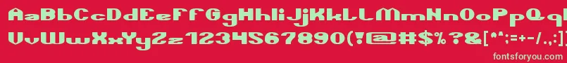 TakeMeHome Font – Green Fonts on Red Background