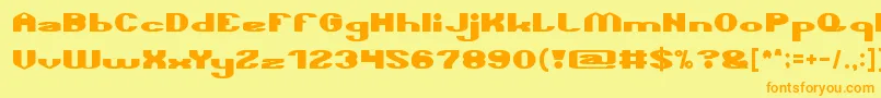 TakeMeHome Font – Orange Fonts on Yellow Background