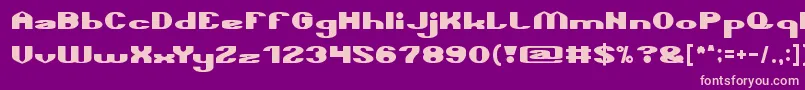 TakeMeHome Font – Pink Fonts on Purple Background