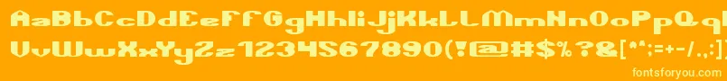 TakeMeHome Font – Yellow Fonts on Orange Background
