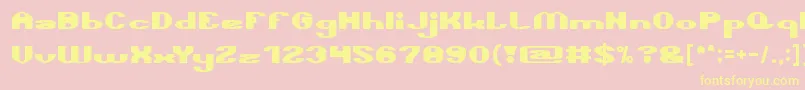 TakeMeHome Font – Yellow Fonts on Pink Background
