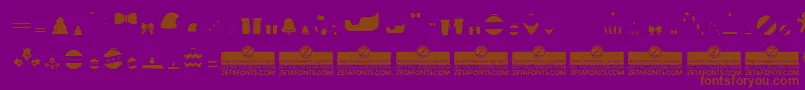 Шрифт HelloChristmasIconFillTrial – коричневые шрифты на фиолетовом фоне