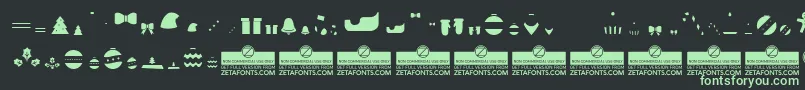 HelloChristmasIconFillTrial Font – Green Fonts on Black Background