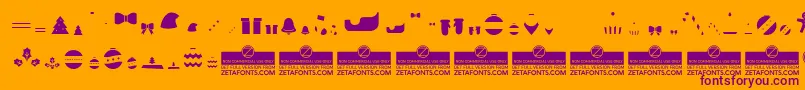More about HelloChristmasIconFillTrial Font HelloChristmasIconFillTrial Font – Purple Fonts on Orange Background