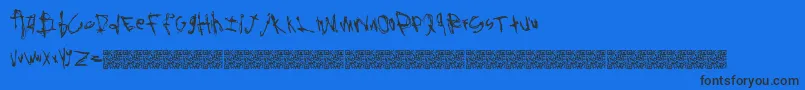 Rockbait Font – Black Fonts on Blue Background