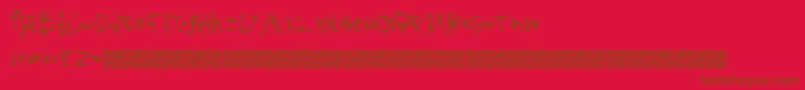 Rockbait Font – Brown Fonts on Red Background