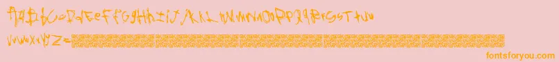 Rockbait-Schriftart – Orangefarbene Schriften auf rosa Hintergrund