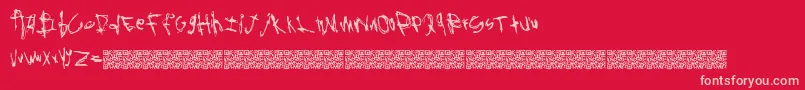 Шрифт Rockbait – розовые шрифты на красном фоне