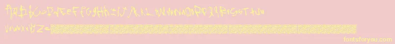 Rockbait-Schriftart – Gelbe Schriften auf rosa Hintergrund