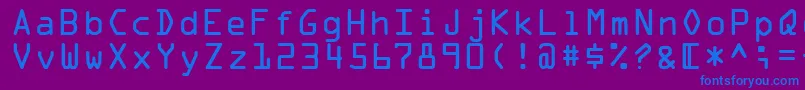 Police OcrARegular – polices bleues sur fond violet