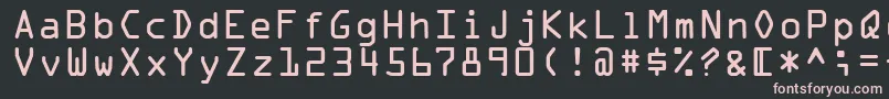 Шрифт OcrARegular – розовые шрифты на чёрном фоне