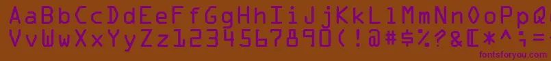 Подробнее о шрифте OcrARegular Шрифт OcrARegular – фиолетовые шрифты на коричневом фоне