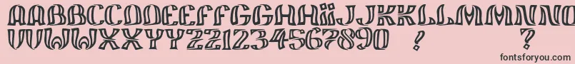 JmhFelizOut Font – Black Fonts on Pink Background