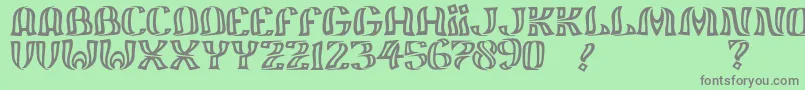 JmhFelizOut Font – Gray Fonts on Green Background