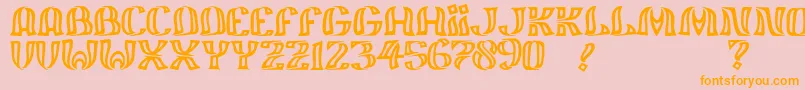 JmhFelizOut Font – Orange Fonts on Pink Background