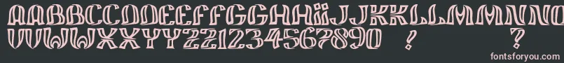 JmhFelizOut Font – Pink Fonts on Black Background