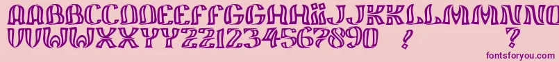 JmhFelizOut Font – Purple Fonts on Pink Background