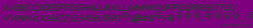 DedecusputroItalic Font – Black Fonts on Purple Background