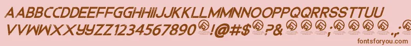 DedecusputroItalic Font – Brown Fonts on Pink Background