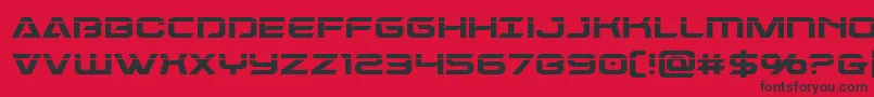 Dameronlaser Font – Black Fonts on Red Background