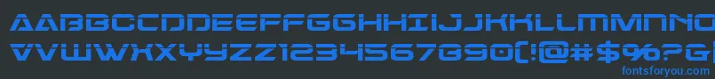 Dameronlaser Font – Blue Fonts on Black Background