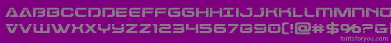 Fonte Dameronlaser – fontes cinzas em um fundo violeta