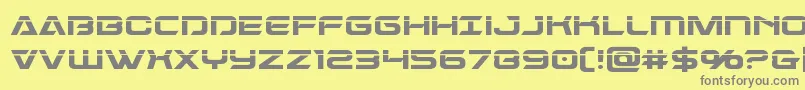 Dameronlaser-Schriftart – Graue Schriften auf gelbem Hintergrund