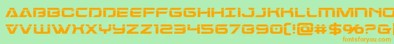 Dameronlaser Font – Orange Fonts on Green Background