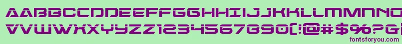 Dameronlaser-Schriftart – Violette Schriften auf grünem Hintergrund