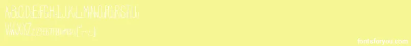 HbmSerenityLight Font – White Fonts on Yellow Background