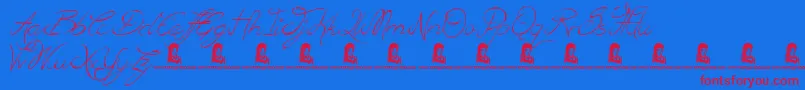 Police BritishQuest – polices rouges sur fond bleu