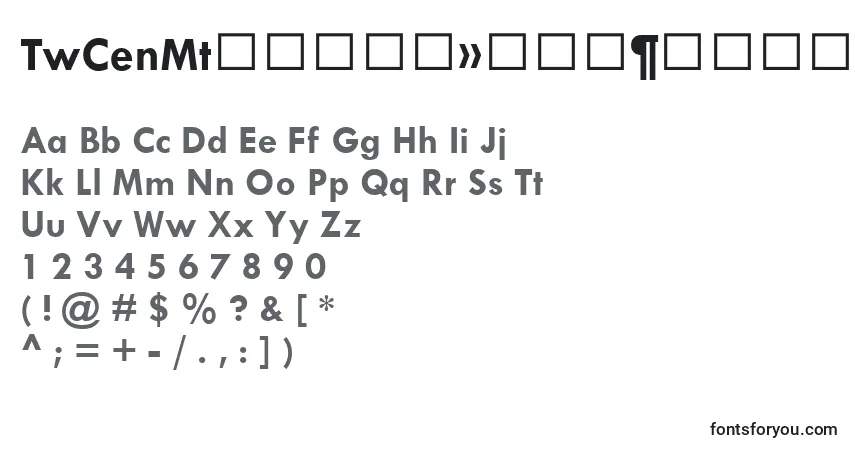 TwCenMtРџРѕР»СѓР¶РёСЂРЅС‹Р№ Font – alphabet, numbers, special characters