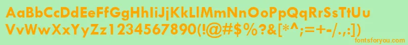 TwCenMtРџРѕР»СѓР¶РёСЂРЅС‹Р№ Font – Orange Fonts on Green Background