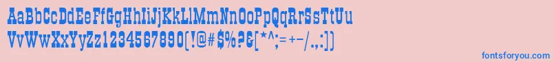 TraktirNormal-Schriftart – Blaue Schriften auf rosa Hintergrund