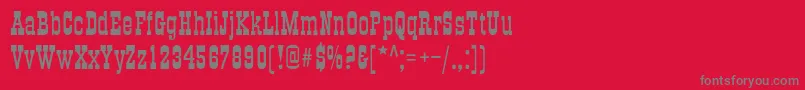 TraktirNormal Font – Gray Fonts on Red Background