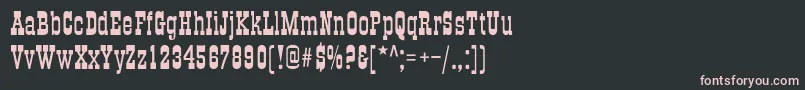 フォントTraktirNormal – 黒い背景にピンクのフォント