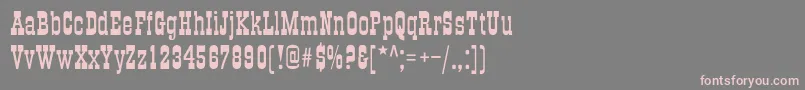 フォントTraktirNormal – 灰色の背景にピンクのフォント