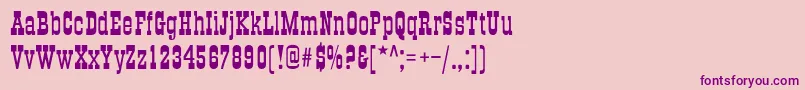TraktirNormal-Schriftart – Violette Schriften auf rosa Hintergrund