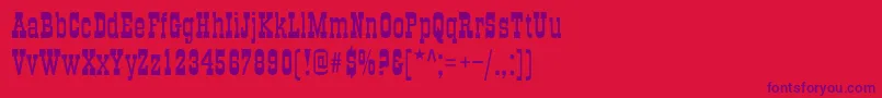 TraktirNormal Font – Purple Fonts on Red Background