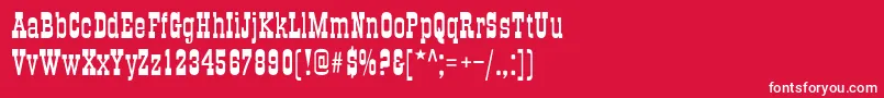 フォントTraktirNormal – 赤い背景に白い文字
