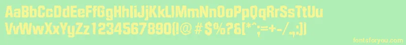 DiamanteantiqueXboldRegular Font – Yellow Fonts on Green Background
