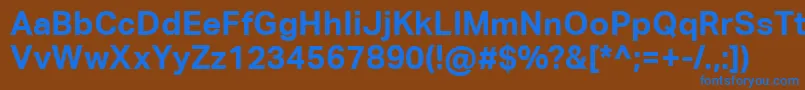 AktivgroteskcorpBold Font – Blue Fonts on Brown Background