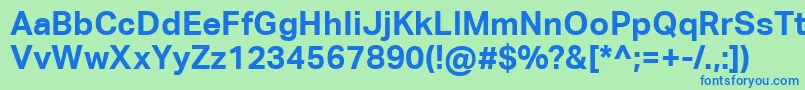 AktivgroteskcorpBold Font – Blue Fonts on Green Background
