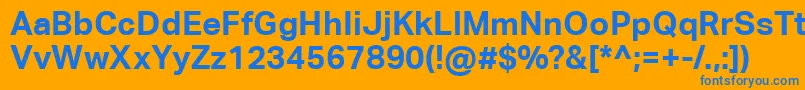 AktivgroteskcorpBold Font – Blue Fonts on Orange Background