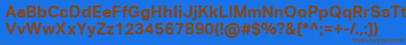 AktivgroteskcorpBold Font – Brown Fonts on Blue Background