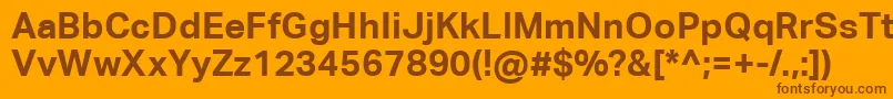 Weitere Informationen zur AktivgroteskcorpBold-Schriftart AktivgroteskcorpBold-Schriftart – Braune Schriften auf orangefarbenem Hintergrund