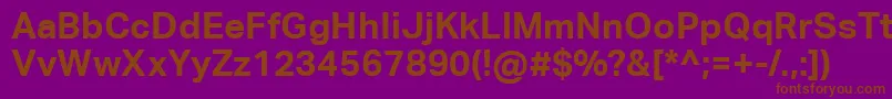 AktivgroteskcorpBold Font – Brown Fonts on Purple Background