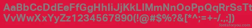 AktivgroteskcorpBold-Schriftart – Graue Schriften auf rotem Hintergrund