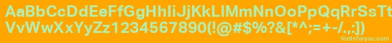 AktivgroteskcorpBold Font – Green Fonts on Orange Background